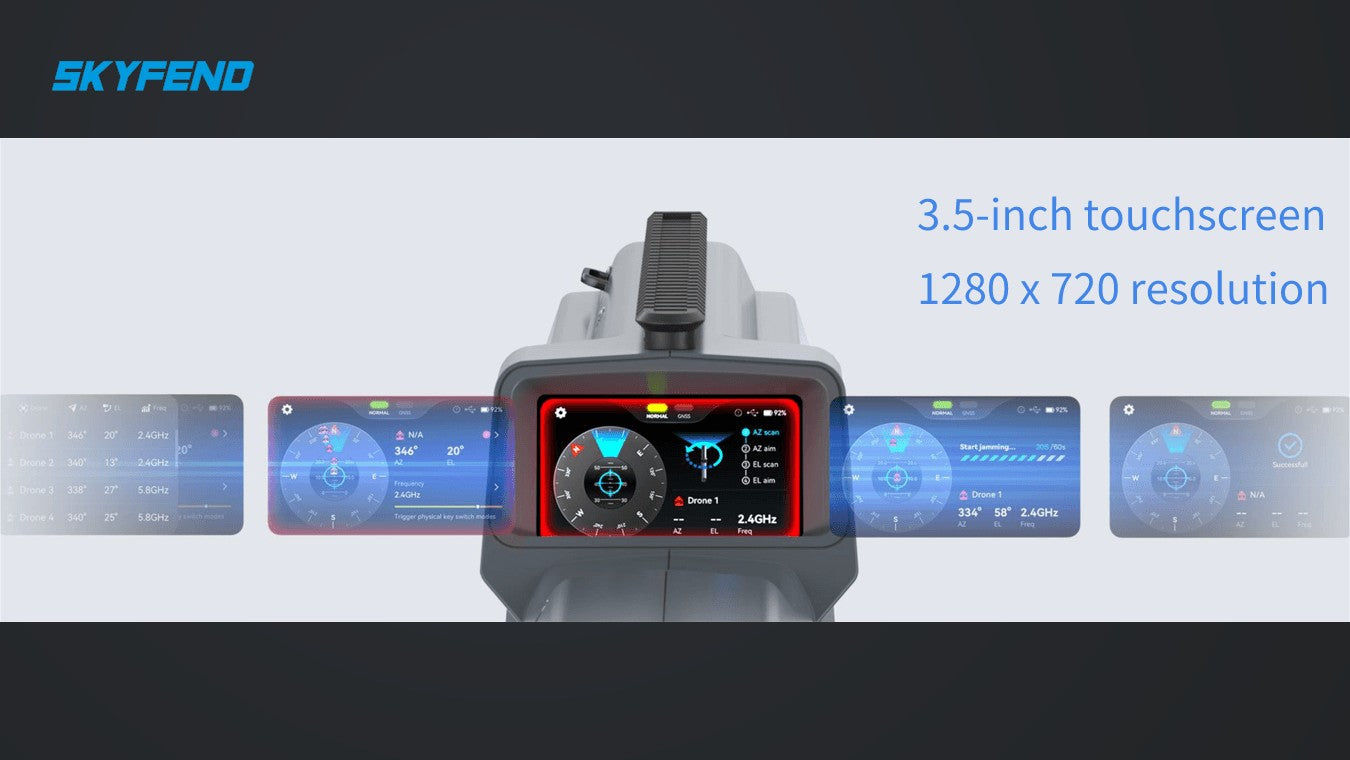 3.5-inch LED Screen Counter Drone Guns with Visualization Operation