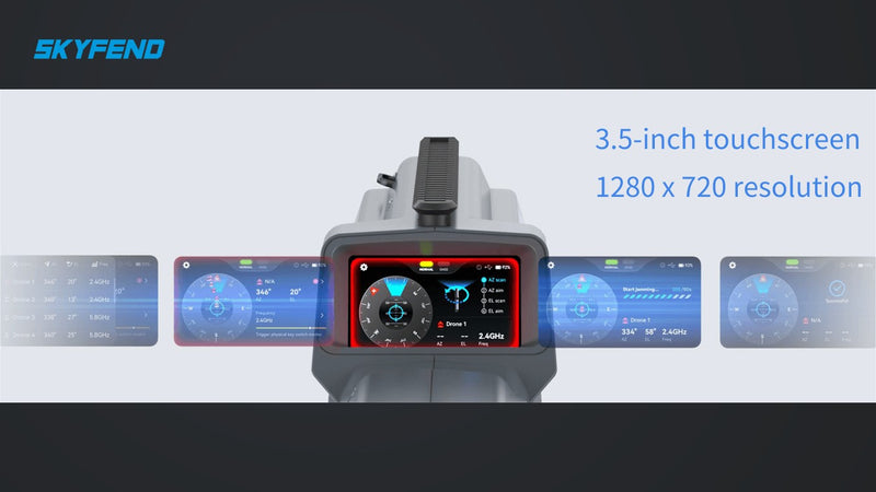 3.5-inch LED Screen Counter Drone Guns with Visualization Operation