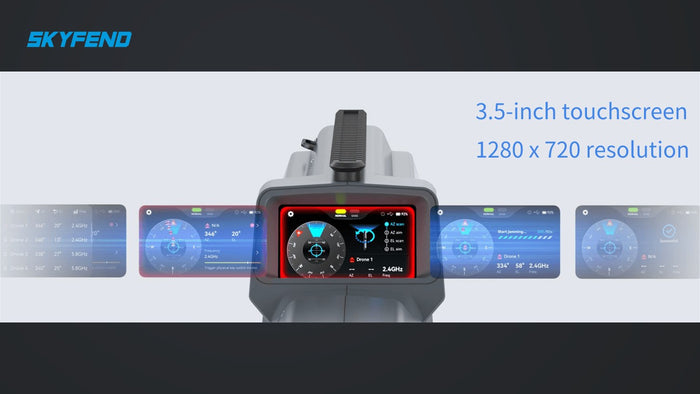 3.5-inch LED Screen Counter Drone Guns with Visualization Operation