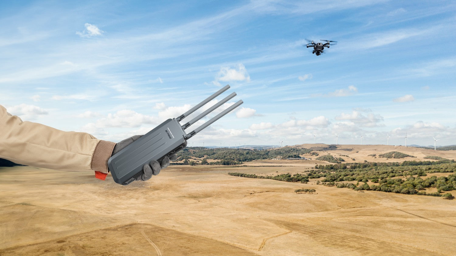 Skyfend Trace P Detects Drone RemoteID or Drone ID Signals