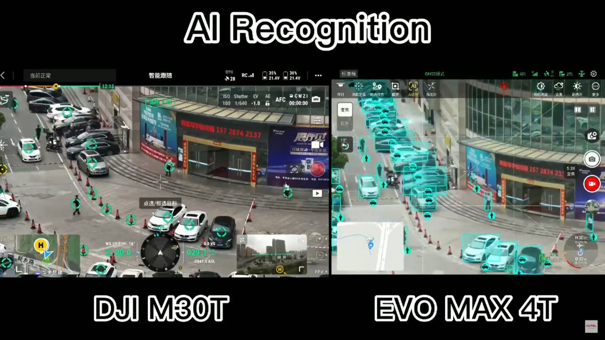 Autel EVO MAX 4T VS DJI M30T: AI Recognition Function