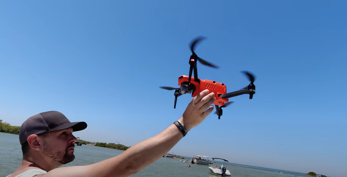 Hand Launch and Land Autel Drone