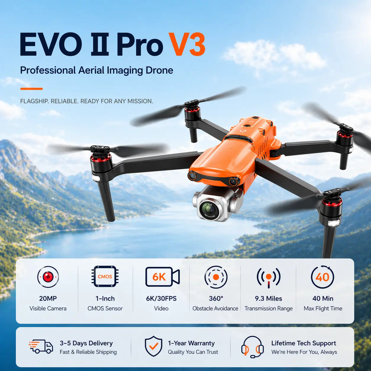 Autel EVO II Pro V3Rugged Bundle Camera Drone