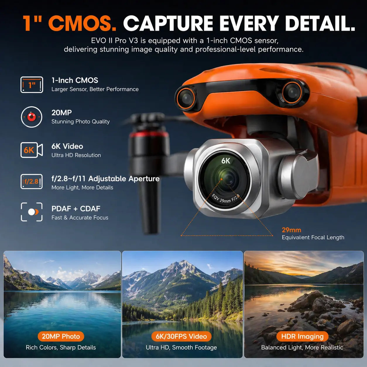 Autel EVO II Pro V3 1"CMOS Sensor