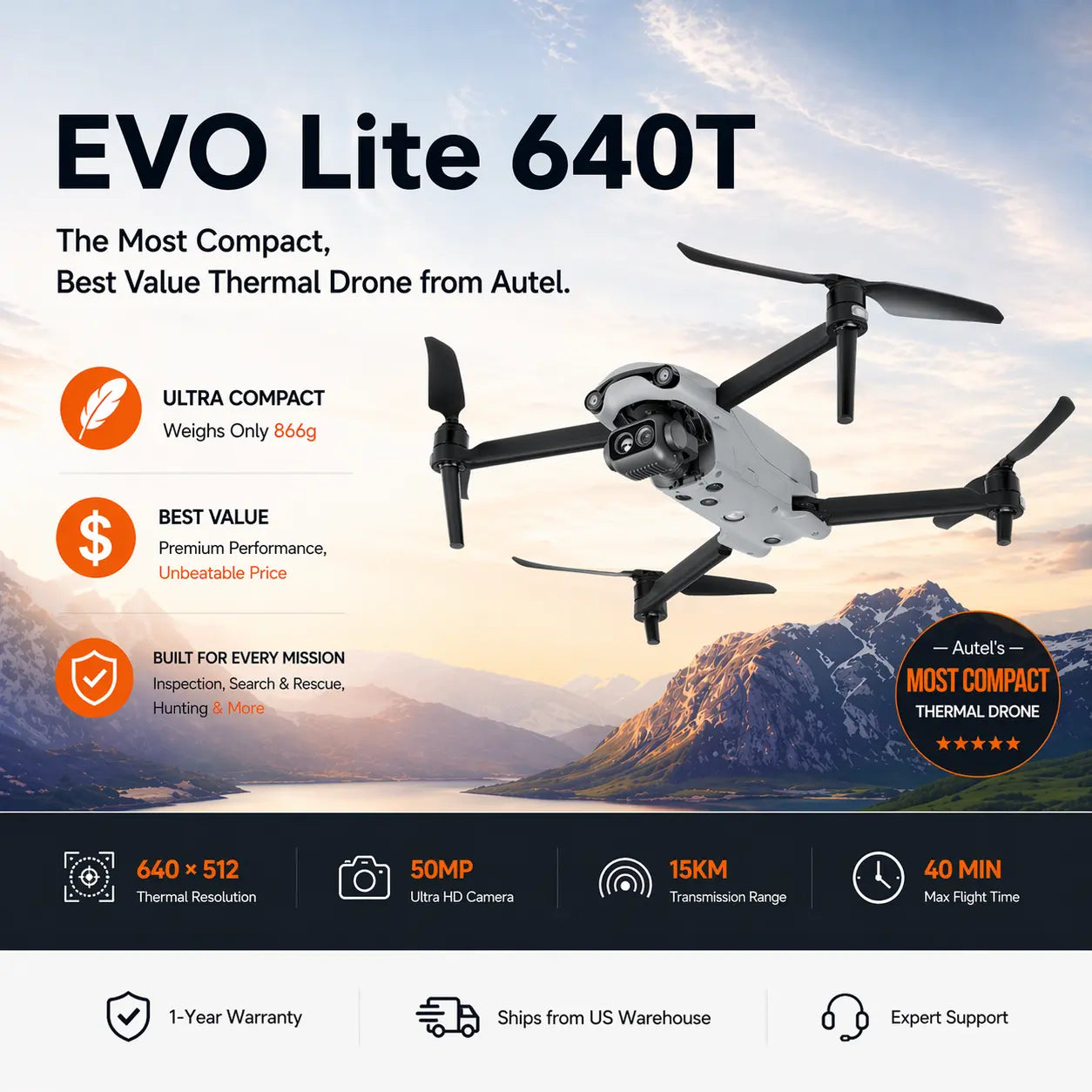 Autel EVO Lite 640T Overview