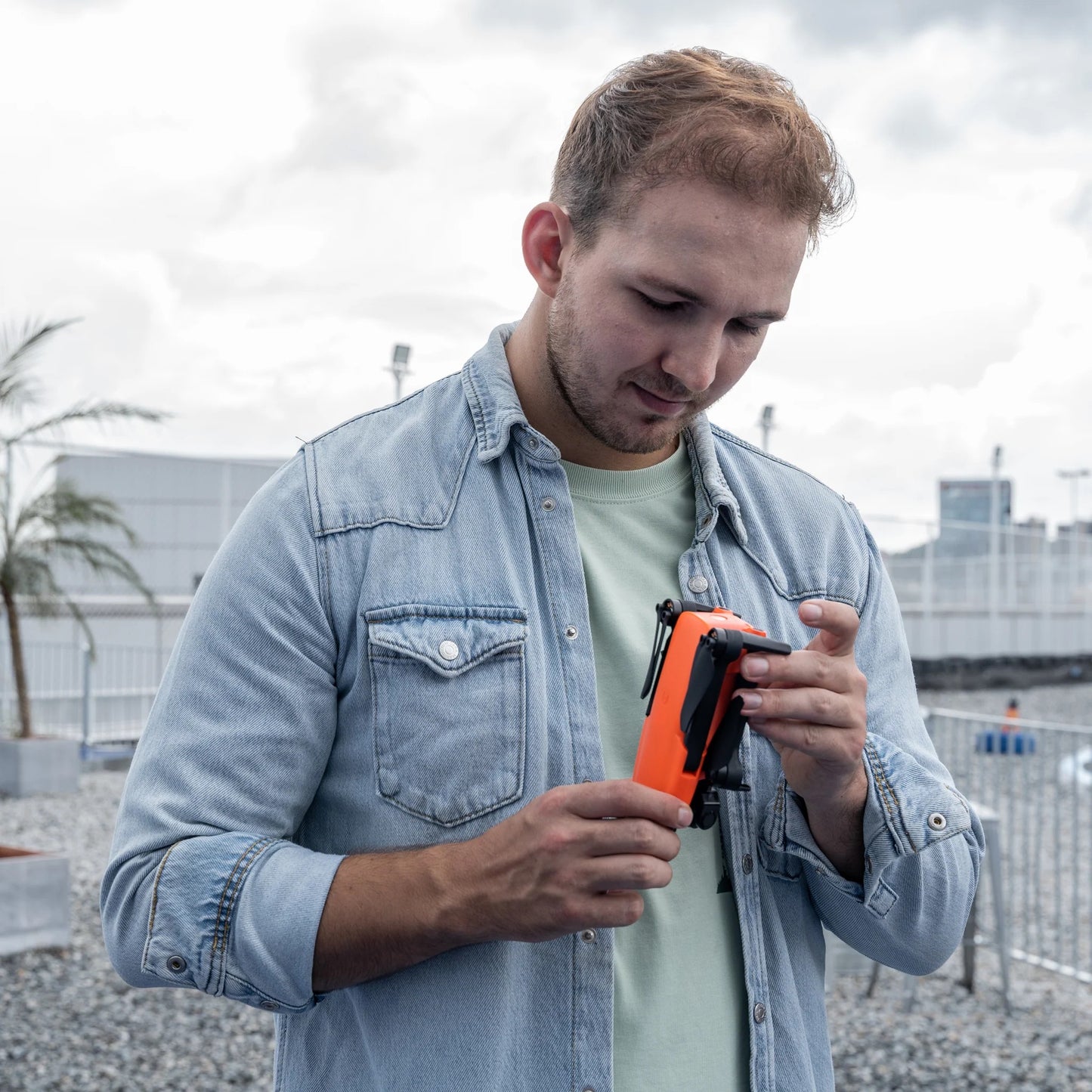 Autel EVO Nano+ folded orange drone