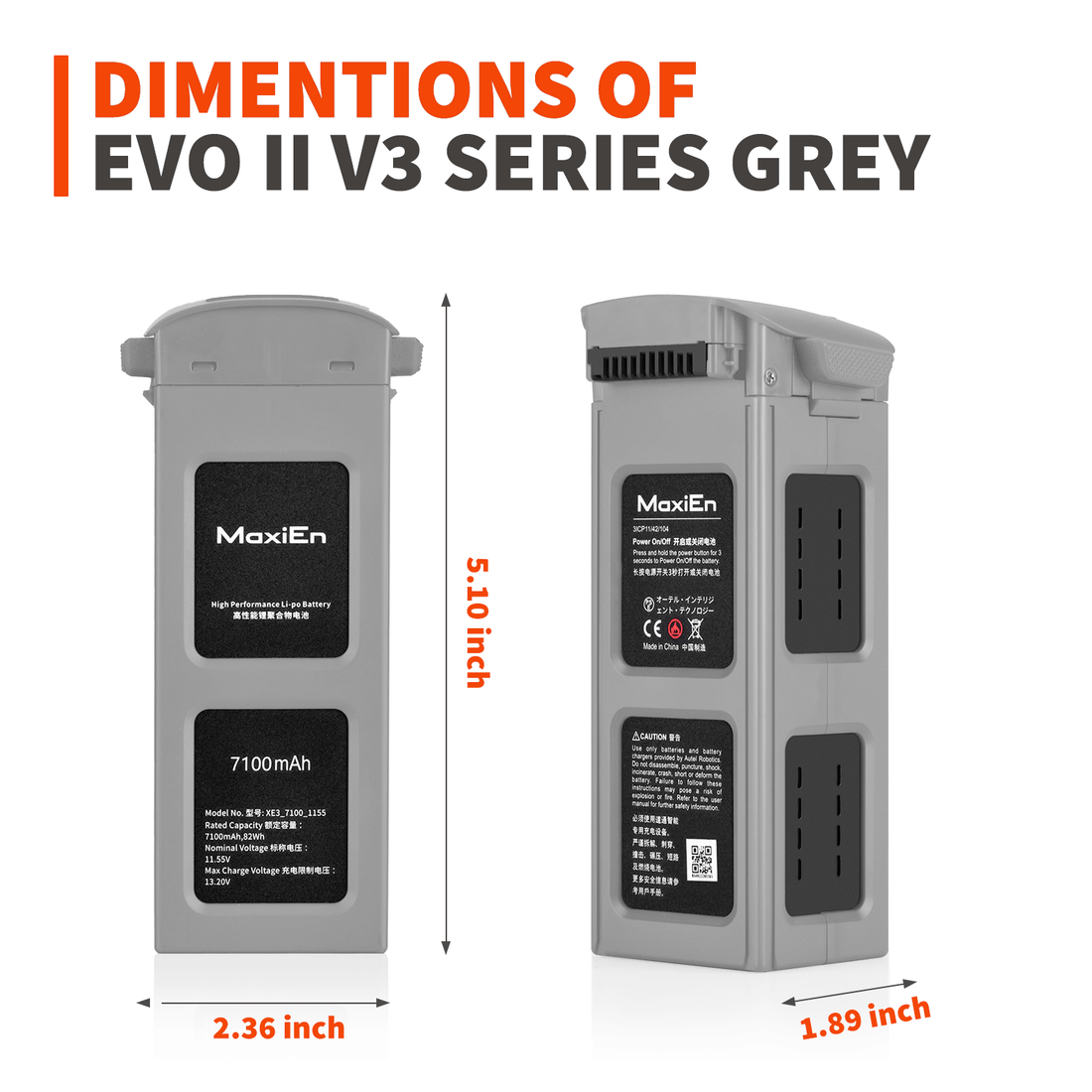 Autel EVO II Drone Battery 7100mAh - Grey – Autelpilot