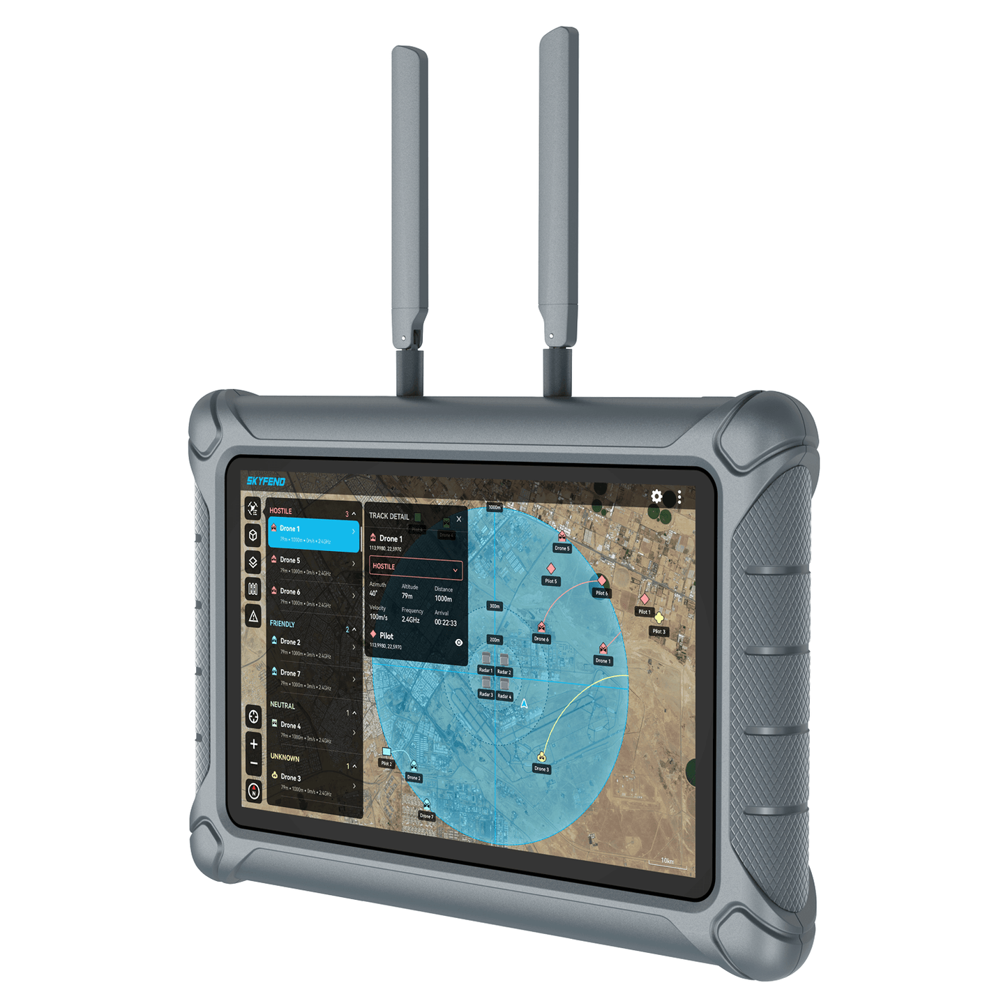 SkyFendGuider C2 Table Counter-Drone Defense Software