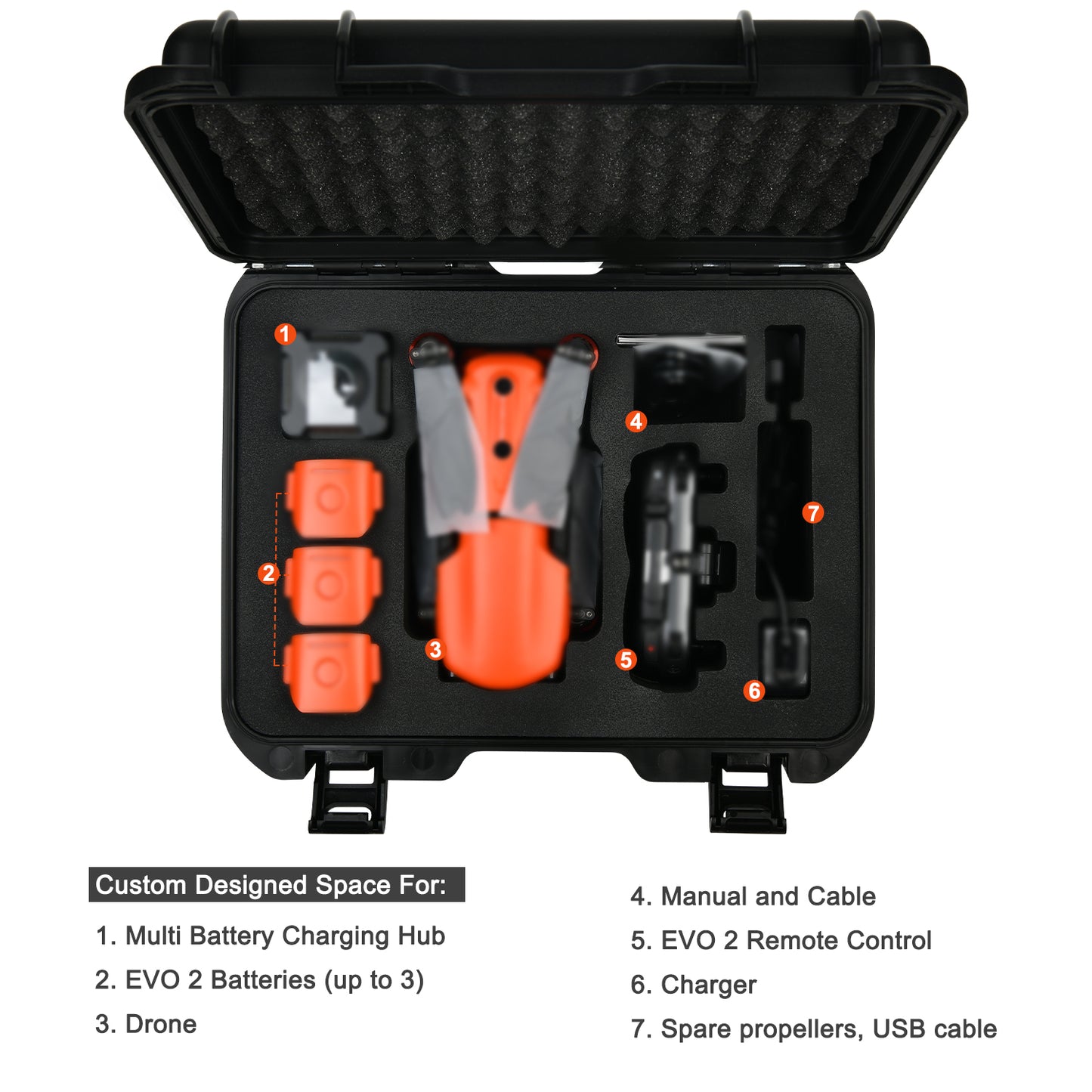 Autel EVO II Hard Case Interior Compatibility