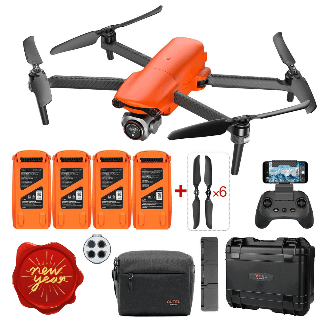 Autel Robotics EVO Lite+ Drone Premium Rugged Bundle Orange